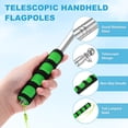 thumbnail image 2 of Uxcell 2-Pack Telescopic Handheld Flagpole, 5.2ft/1.6m Stainless Steel Handheld Portable Extendable Flagpole [Green], 2 of 7