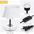 thumbnail image 4 of Haitral Modern Black Bedside Lamp with Acrylic Base Set of 2, 4 of 7