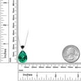 thumbnail image 2 of Gem Stone King 9.61 Ct Green Nano Emerald Black Onyx 925 Sterling Silver Pendant with Chain, 2 of 3