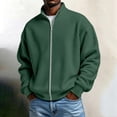 thumbnail image 2 of KyCheLot Mens Full Zip up Sweatshirt Long Sleeve Mock Neck Textured Pullover Loose Drop Shoulder Outwear, 2 of 6