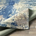 thumbnail image 4 of Surya Banshee BAN-3342 96x96" Square Modern Wool Rug in Blue/Light Brown, 4 of 6