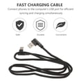 thumbnail image 5 of Cable USB tipo C trenzado en ángulo recto, USB 2.0 a USB-C de 90 grados, cable de datos, cargador para carga y transmisión de datos (negro), 5 of 5
