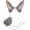 Gray, variant on Slccxzc 2 Piece Plush Bunny Rabbit Ears Headband and Tail Set for Halloween Party