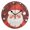 Black, variant on Christmas Santa Doodle Hearts Round Wall Clock Silent Analog Battery Operated Gold Pointer Home Decor 9.84" Diameter