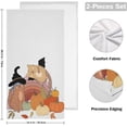 thumbnail image 2 of SKYSONIC 2 Pack Funny Cat Halloween Hand Towels, Ultra Soft and Absorbent, Autumn Pumpkins Decorative Fingertip Towel for Home, Bathroom, Kitchen, 28.3"x14.4", 2 of 5