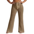thumbnail image 1 of Pantalones club de punto sexy con aberturas para mujer - Prenda de croché de cintura alta para la playa/fiestas, S-L, 1 of 5