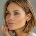 thumbnail image 6 of 10K Solid White Gold 2mm Tube Round Small Hoop Earrings, 6 of 10