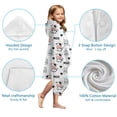 thumbnail image 7 of White Cow Moo Milk Pattern Hooded Bath Towel，50"x30" for Ages 3 To 12 Kids, Quick Dry Lightweight Soft Microfiber Hood Beach Towel Cover Up for Kids, 7 of 7