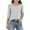 Gray, variant on FAIWAD Girls Tops Casual Crew Neck 3/4 Sleeve Button Shirts Kids Casual Cute Plain Blouses, 5-15Y