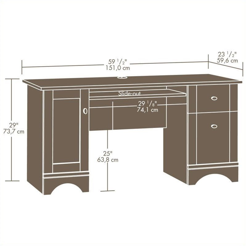 Sauder Select Computer Desk In Brushed Maple