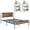 White Nightstands, variant on VECELO 3 Piece Bedroom Set, Wood Platform Bed Frame and 2 Nightstands, Queen Size