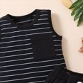 thumbnail image 6 of Baby Boy Clothing Sets 2 Piece Sleeveless Striped Tank Top and Soft Shorts Infant Toddler Summer Beach Outfits, 6 of 6