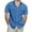 Blue, variant on DPTALR Men's Short Sleeve Button Down Shirt,Casual Work Dress,Lightweight Summer with 2 Pockets,Blue, XXXXL