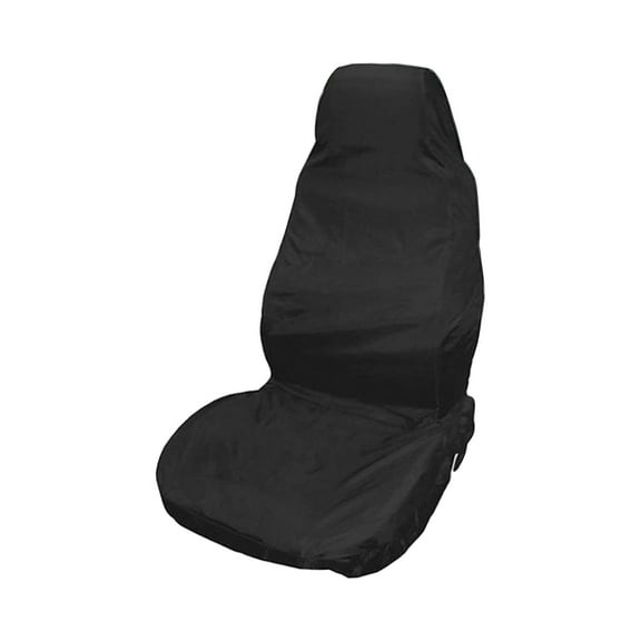 BIBABLYKE Black Oxford Cloth Car Seat Cover Front / Rear Seat Cushion Cover Waterproof Full Wrap Seat Protector,Universal
