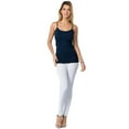 thumbnail image 6 of Women's Long Camisole Spaghetti Strap Seamless Tank Top, Denim, 6 of 7