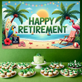 thumbnail image 5 of Tropical Design Happy Retirement Beach Banner Decorative Theme Holiday Palm Trees for Retirement Party Outdoor Event Seaside Gathering, 5 of 9