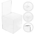 thumbnail image 2 of Shisuyan Doll Display Case Acrylic Storage Box Doll Holder Desktop Paperclips Holder Clear Display Box, 2 of 8