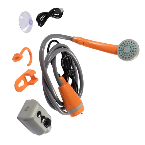 Sidaley Rainhead USB Recargable Baño 12V Cabezal de ducha eléctrico Conveniente Ecológico Natación Senderismo Ahorro de energía Clásico Accesorios para vehículos recreativos Naranja Sidaley VI017870-01