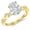 Yellow Gold, variant on 14K White Gold 1.13Carat LAB GROWN IGI CERTIFIED Twisting Infinity & Split Shank Pave Set Oval Cut Engagement Ring (D-E Color VS1-VS2 Clarity 1 Ct Center), H#75 S#7 5465W.104