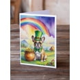 thumbnail image 2 of French Bulldog St Patrick's Day Greeting Cards Pack of 8 7 in x 5 in, 2 of 3