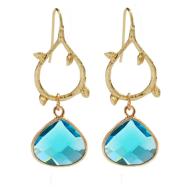 Pendientes de gancho de oreja de hoja de gota de cristal de corazón de melocotón de joyería de moda Wmkox8yi sjalhkljlk4397