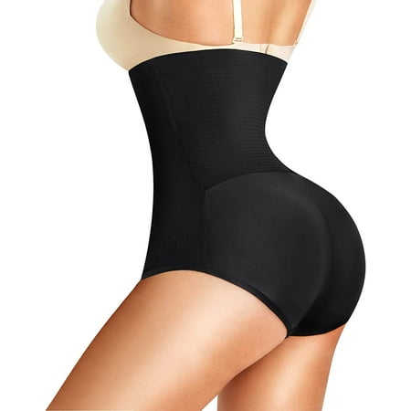 

CtriLady Womens Shapewear Tummy Control Panties Padded Butt Lifter Panty High Waist Trainer Hip Enhancer Body Shaper Short