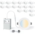 thumbnail image 1 of LUMINEPTIC 4 Inch 16 Pack 5CCT Dimmable Slim Recessed LED Pot Lights, Selectable Colors, Bathroom & Damp Locations, 1 of 6