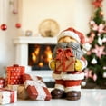 thumbnail image 2 of Resin Santa Figurine Festive Statue for Desktop Tabletop and Living Room Display, 2 of 4