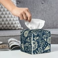 thumbnail image 6 of Vsdgher Nautical Style Pattern Tissue Box Cover Holder, Square with Bottom Belt by Leather Decorative Organizer for Tabletop, Bathroom, Car, Office, 6 of 7