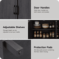 thumbnail image 6 of ROGALIS 48 Inches Buffet Cabinet with Storage, Farmhouse Sideboard Buffet with Adjustable Shelves, Black, 6 of 7