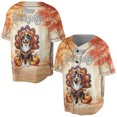 thumbnail image 3 of Happy Thanksgiving Australian Shepherd Turkey Costume Pumpkins Autumn Leaves All Over Print 3D Baseball Shirt Aussie Dog Lover Gifts Softball Sport - 13014, 3 of 6