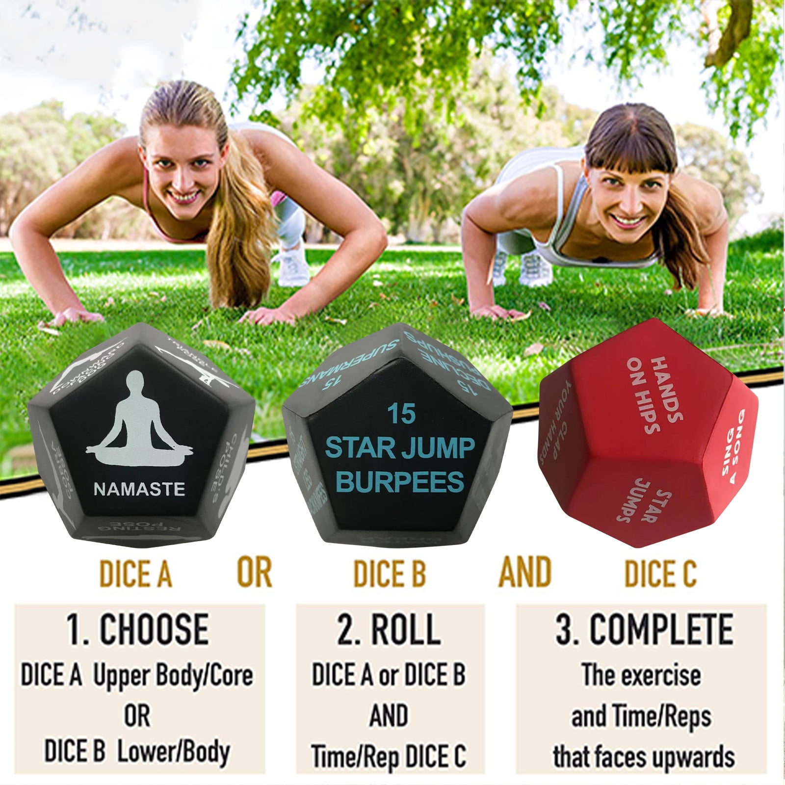 Fitness Dice Rockible Exercise Decision Dice Fitness Challenge