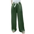 thumbnail image 2 of Juslio Womens Sweat Pants Casual with Pockets Elastic Waist Cotton High Waist Wide Leg Pants Free Size, 2 of 3