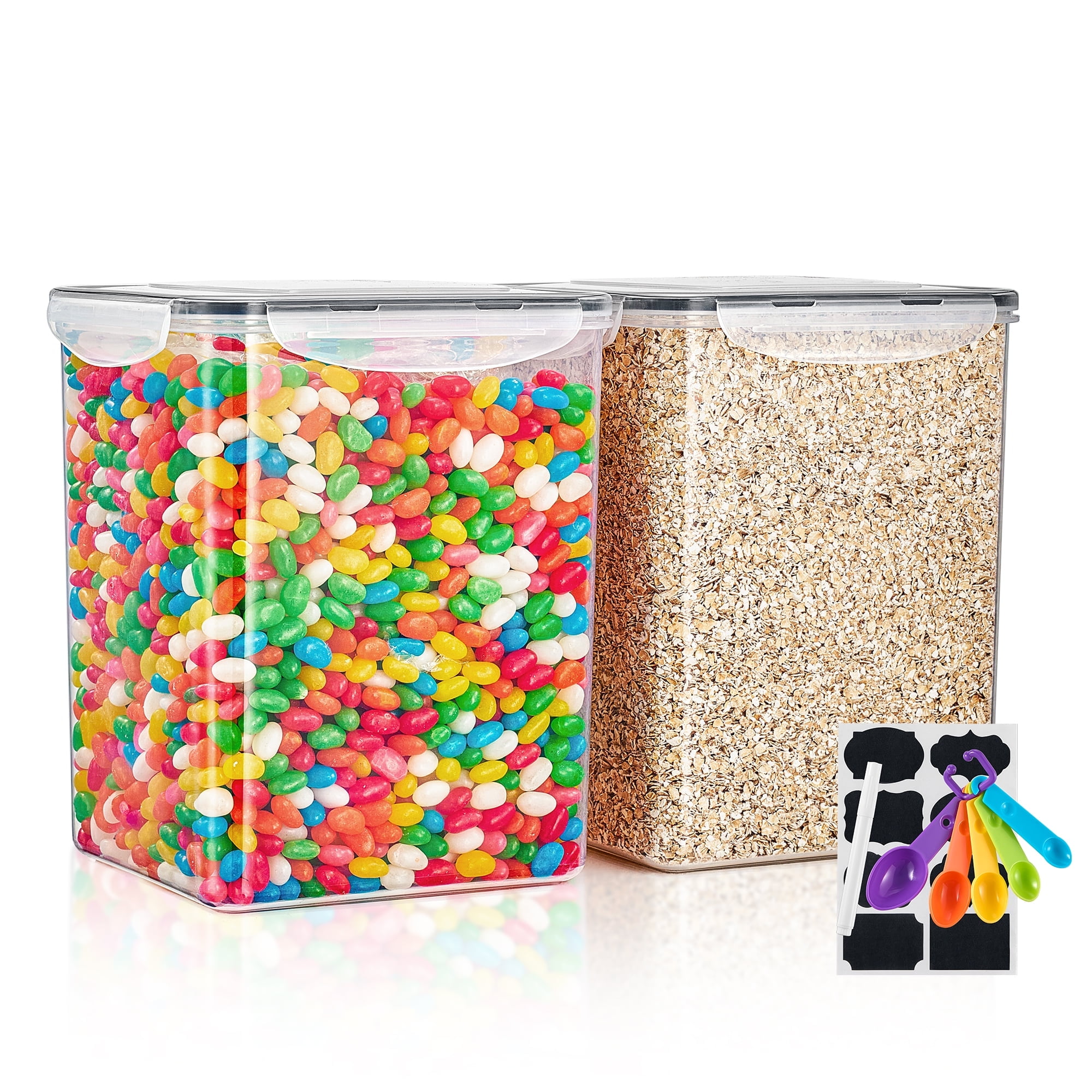 Sorbus 2-Pack Clear Plastic Airtight Dry Food Storage Containers
