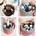 thumbnail image 3 of 2 piezas de bolsa de cosméticos impermeable de viaje, bolsa de aseo multifunción, cubo, maleta de almacenamiento para baño, bolsa de aseo, Toi portátil plegable, 3 of 5