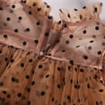 thumbnail image 7 of SonxaHe Toddler Girls Dresses Fly Sleeve Polka Dot Prints Tulle Dress Kids Summer Dance Party Ruffles Princess Dress Beige,Szie 3-4 Y, 7 of 7