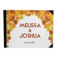 thumbnail image 1 of Darling Souvenir Multicolor Autumn Leaves Printed Wedding Guest Book Hardbound Cover Sign In Book Registry Scrapbook-9 x 12 Inches, 1 of 5