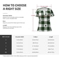 thumbnail image 5 of Naloa Green White Lumberjack Plaid Print T-Shirts Short Sleeve V Neck Tees for Women Fashion Tops Trendy Lightweight Soft Casual Summer Outfits Clothes, 5 of 5