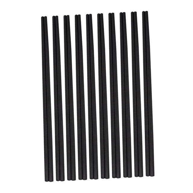 Palillos reutilizables de 20 piezas, palillos coreanos de 10,6 pulgadas, juego de palillos de cocina para comer negro