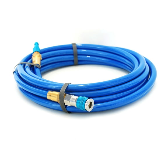 STEELMAN 50049-WMQ-IND 25-Foot Straight Air Hose with Reusable Quick Disconnect Fittings