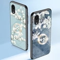 thumbnail image 2 of Feishell Compatible with Samsung Galaxy A03 Core 6.5 inch Flower Pattern Case with Diamond Ring Holder Support Magnetic Car Mount,Shockproof Luxury Glossy Glass Slim Phone Case for Women Girls,C, 2 of 13