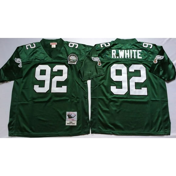 Mens Philadelphia Eagles R.White #92 Vintage Football Jersey Green