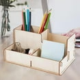 thumbnail image 6 of CarpNettore Desk Organiser with Compartments Sticky Note Holder Tabletop Storage Display Box, 6 of 9