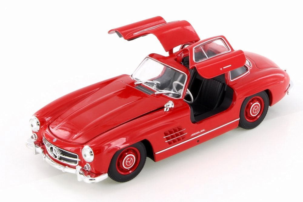 Mercedes-Benz 300SL, Red - Welly 24064/4D - 1/24 Scale Diecast Model Toy Car (Brand New but NO BOX)