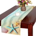 thumbnail image 2 of ABPHQTO Camino de mesa de playa de arena tropical Decoración para el hogar 40x180 cm Océano Estrella de mar Concha Mantel Camino para la decoración del banquete de boda, 2 of 3
