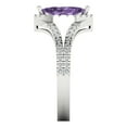 thumbnail image 3 of Clara Pucci 14K White Gold 1.2ct Alexandrite Halo Ring for Women, 3 of 7