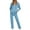 Blue, variant on Sweatsuits Women 2 Piece Outfit Womens Casual Hooded Tracksuit Set Solid Zip Up Sweatshirt Drawstring Track Suit Green XL