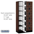 thumbnail image 2 of 12" Wide Six Tier Box Style Designer Wood Locker - 3 Wide - 6 Feet High - 18 Inches Deep - Mahogany, 2 of 3