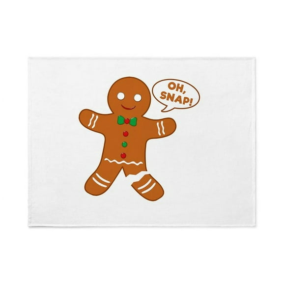 CafePress - Oh Snap Gingerbread Man - Large Plush Fleece Throw Blanket, 80" L x 60" W