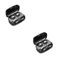thumbnail image 2 of sweethay 1 par de auriculares deportivos tipo c IPX7 para juegos, auriculares compatibles con Bluetooth, auriculares con pantalla Digital LED HiFi para Negro 2piezas, 2 of 6